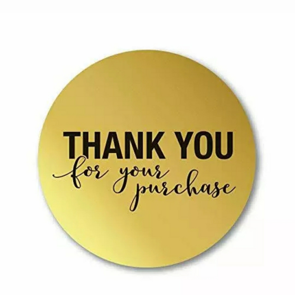 200 pieces gold foil Thank you stickers - Picture 4 of 4